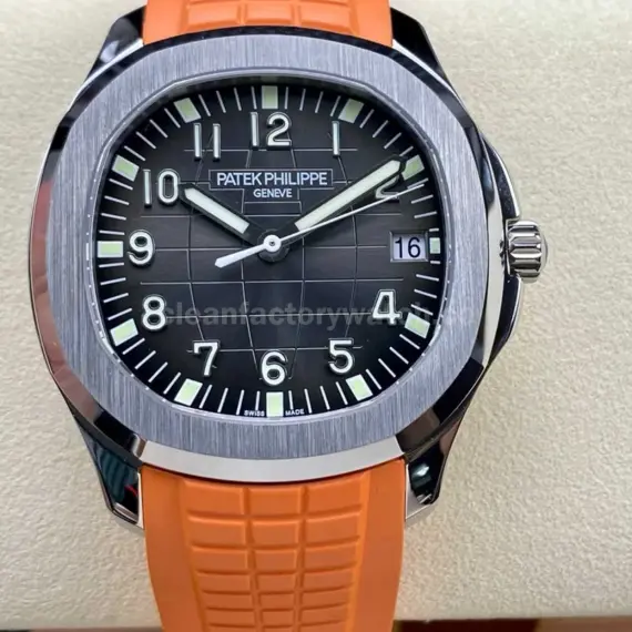 3K Factory Patek Philippe Aquanaut 40mm 5167A-001 Orange Rubber Strap Black Dial