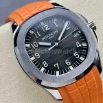3K Factory Patek Philippe Aquanaut 40mm 5167A-001 Orange Rubber Strap Black Dial