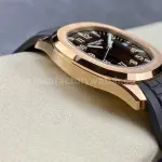 3K Factory Patek Philippe Aquanaut 40mm 5167R-001 Rose Gold Black Rubber Strap Brown Dial