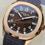3K Factory Patek Philippe Aquanaut 40mm 5167R-001 Rose Gold Black Rubber Strap Brown Dial