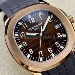 3K Factory Patek Philippe Aquanaut 40mm 5167R-001 Rose Gold Black Rubber Strap Brown Dial