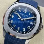 3K Factory Patek Philippe Aquanaut 42.2mm 5168G-001 White Gold Blue Rubber Strap Blue Dial