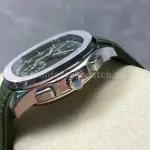 3K Factory Patek Philippe Aquanaut 5968g-010 42mm White Gold Green Rubber Strap Arabic Numerals Green Dial