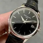 3K Factory Patek Philippe Calatrava 5227G-010 39mm White Gold Leather Strap Black Dial