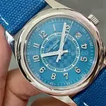 3K Factory Patek Philippe Calatrava 6007A-001 40mm Steel Leather Strap Arabic Numerals Blue Dial