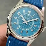 3K Factory Patek Philippe Calatrava 6007A-001 40mm Steel Leather Strap Arabic Numerals Blue Dial