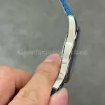 3K Factory Patek Philippe Calatrava 6007A-001 40mm Steel Leather Strap Arabic Numerals Blue Dial