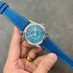 3K Factory Patek Philippe Calatrava 6007A-001 40mm Steel Leather Strap Arabic Numerals Blue Dial