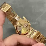 3K Factory Patek Philippe Nautilus 35.2mm 7118-1200R-001 Full Rose Gold Diamond Bezel White Dial