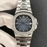 3K Factory Patek Philippe Nautilus 40mm 5711-1300A-001 Diamond Bezel Blue Dial