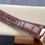 3K Factory Patek Philippe Nautilus 5980/1R-001 Leather Strap Rose Gold Black Dial