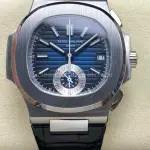 3K Factory Patek Philippe Nautilus 5980/1A-001 Leather Strap Blue Dial