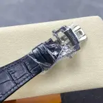 3K Factory Patek Philippe Nautilus 5980/1A-014 Leather Strap Black Dial