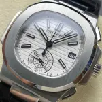 3K Factory Patek Philippe Nautilus 59801A-019 Leather Strap White Dial