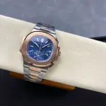 3K Factory Patek Philippe Nautilus 5980/1AR-0001 Half Rose Gold Blue Dial