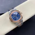 3K Factory Patek Philippe Nautilus 5980/1AR-0001 Half Rose Gold Blue Dial
