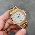 3K Factory Patek Philippe Nautilus 7118/1R-001 Rose Gold Silver Dial