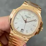 3K Factory Patek Philippe Nautilus 7118/1R-001 Rose Gold Silver Dial