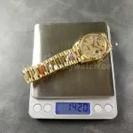 8+ Factory Counterweight Rolex Day-Date 128238-0051 36mm Full Yellow Gold Baguette Diamond Yellow Gold Dial