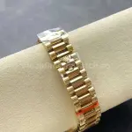 8+ Factory Counterweight Rolex Day-Date 128238-0051 36mm Full Yellow Gold Baguette Diamond Yellow Gold Dial