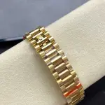 8+ Factory Counterweight Rolex Day-Date 128238 36mm Full Yellow Gold Baguette Diamond Black Dial