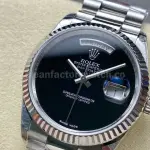 8+ Factory Counterweight Rolex Day-Date 18206 36mm Full White Gold Black Dial