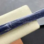 8+ Factory counterweight Rolex Day-Date 36mm 128239-0069 White Gold Crocodile Leather Strap Baguette Diamond Blue Dial