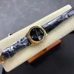 8+ Factory Counterweight Rolex Day-Date 36mm 18238 Yellow Gold Crocodile Leather Strap Diamond Mope Black Dial