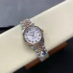 8+ Factory Rolex counterweight Datejust 278271-0002 31mm Half Rose Gold Roman Numerals White Dial Jubilee