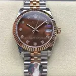 8+ Factory Rolex counterweight Datejust 278271-0028 31mm Half Rose Gold Diamond Brown Dial Jubilee