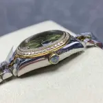 8+ Factory Rolex counterweight Datejust 278383RBR-0016 31mm Diamond Yellow Gold Bezel Half Yellow Gold Roman Numerals Diamond Green Dial Jubilee