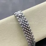 8+ Factory Rolex counterweight Datejust 278384RBR-0010 31mm Diamond White Gold Bezel Full 904L Diamond Grey Dial Jubilee