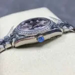 8+ Factory Rolex counterweight Datejust 278384RBR-0036 31mm Diamond White Gold Bezel Full 904L Diamond Pink Dial Jubilee