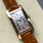 8848 Factory Cartier Tank Américaine W2607456 19mm Roman Numerals Silver Dial