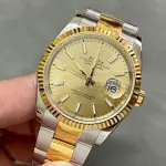 A+ Factory Rolex Datejust 126233-0016 36mm Half Yellow Gold Champagne Dial