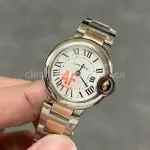 AF Factory Cartier Ballon Bleu 28mm Half Rose Gold White Dial