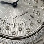 AF Factory Cartier Ballon Bleu W4BB0035 33mm Diamond Bezel Full Steel Diamond&Roman Numerals Silver Dial