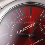 AF Factory Cartier Ballon Bleu WSBB0052 33mm Full Steel Roman Numerals Red Dial