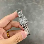 AF Factory Cartier Panthère W4PN0007 22mm Diamond Bezel Full Steel Roman Numerals Silver Dial