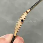 AF Factory Cartier Santos Dumont 31.4mm Rose gold Leather Strap Silver Dial