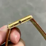 F1 Factory Cartier Tank Louis Cartier W1529856 22mm Yellow Gold Brown Leather Strap Roman Numerals Silver Dial