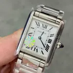 AF Factory Cartier Tank WSTA0051 22mm Full Steel Roman Numerals White Dial