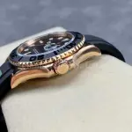 ARF Factory Counterweight Rolex Yacht-Master 40 126655 40mm Rose Gold Rubber Strap Black Dial