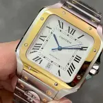 BV Factory Cartier Santos W2SA0006 39.8mm Gold&Steel White Dial