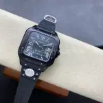 BV Factory Cartier Santos WSSA0039 39.8mm Steel Rubber Strap Roman Numerals Black Dial