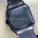 BV Factory Cartier Santos WSSA0039 39.8mm Steel Rubber Strap Roman Numerals Black Dial