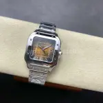 BV Factory Women’s Cartier Santos WSSA0065 35.1mm Full Steel Roman Numerals Orange Dial