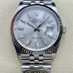 Clean Factory Rolex Datejust 126234-0013 36mm Full 904L Silver Dial Jubilee
