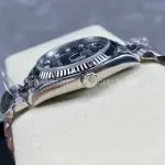 Clean Factory Rolex Datejust 126234-0027 36mm Full 904L Diamond Mop Black Dial Jubilee