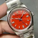 Clean Factory Rolex Oyster Perpetual 126000-0007 36mm Full 904L Red Dial